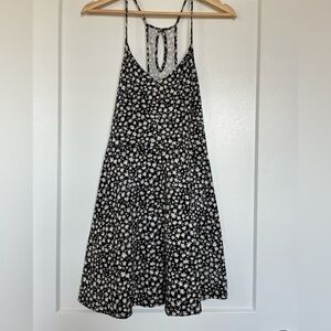 SO Black Daisy Print Dress XL Flowy Summer Cottagecore